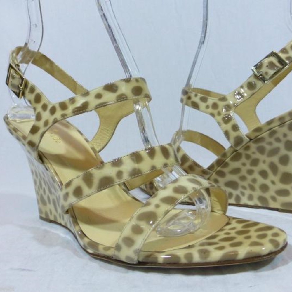 NEW Kate Spade Cindy Patent Leather Leopard Print